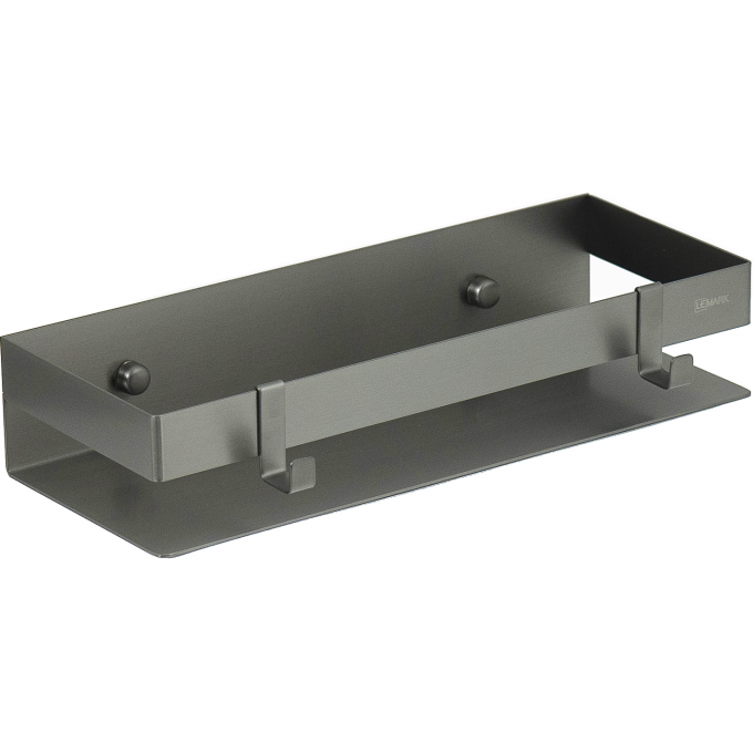 Полка для душа прямая LEMARK SHELF LINE 300 мм графит 9776051